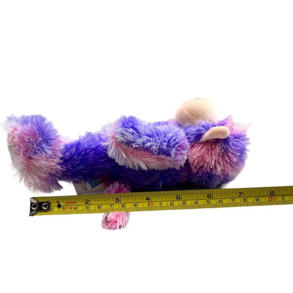 Calplush Monkey Chimp Glass Eyes Nose Pink Purple 7"  Plush Stuffed Animal - Picture 8 of 8